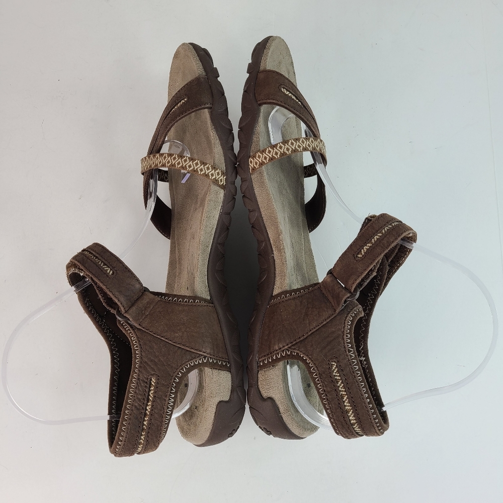 Merrell Terran Cross II brown and cream strappy active sandals women's Sz 10 - Picture 9 of 13